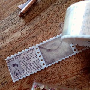 washi tape cartas sello