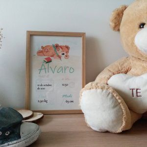 cuadro de nacimiento acuarela