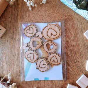 Chipboard bocadillos comic corazones