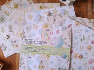 Colección papeles de scrapbooking infantil