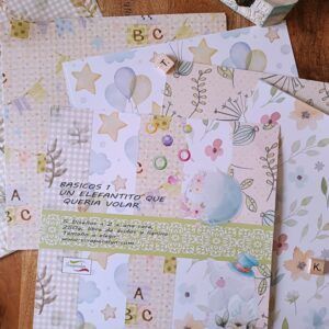 Colección papeles de scrapbooking infantil