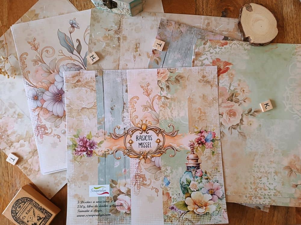 Colección Misel papeles scrapbooking