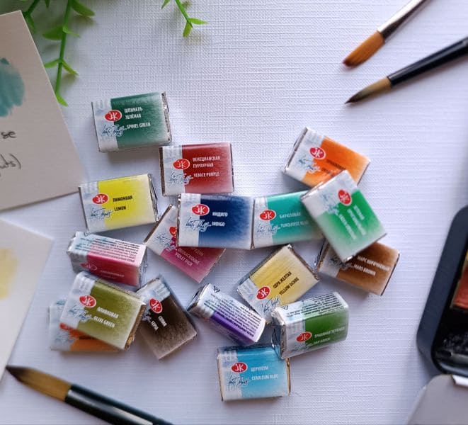 Acuarelas white nights en godets, varios colores
