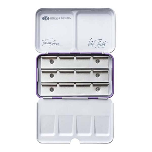 Caja vacía metálica 12 godets celeste White Nights - Imagen 2