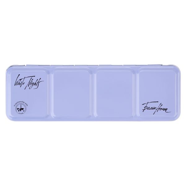 Caja vacía metálica 21 godets celeste White Nights