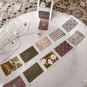 washi tapes sellos postales my lovely journal