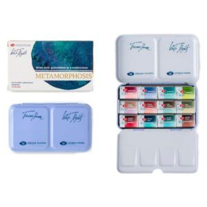Set Acuarelas Metamorphoses, 12 colores, con caja metálica