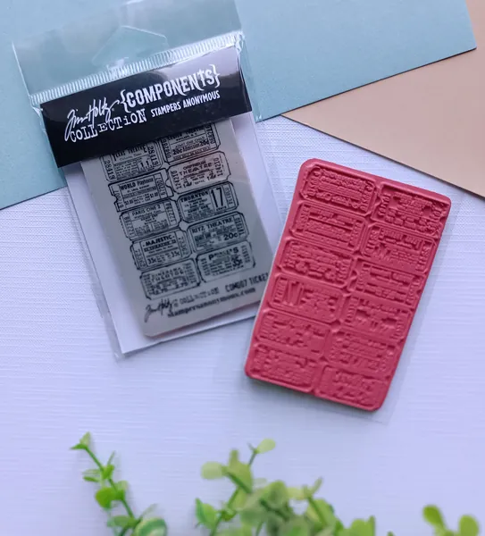 Sello de caucho Tickets, Tim Holtz