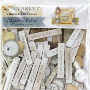 Chipboards Faded Memory Lane Nuneka y Art House Whimsy para 49&Markets