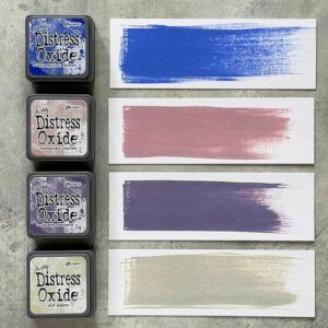 Distress Oxide Mini Tim Holtz Kit 11 – Blueprint Sketch, Victorian Velvet, Dusty Concord, Old Paper