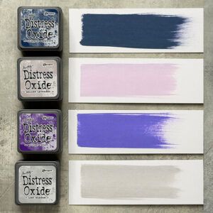Distress Oxide Mini Tim Holtz Kit 17 – Chipped Sapphire, Milled Lavender, Wilted Violet, Lost Shadow