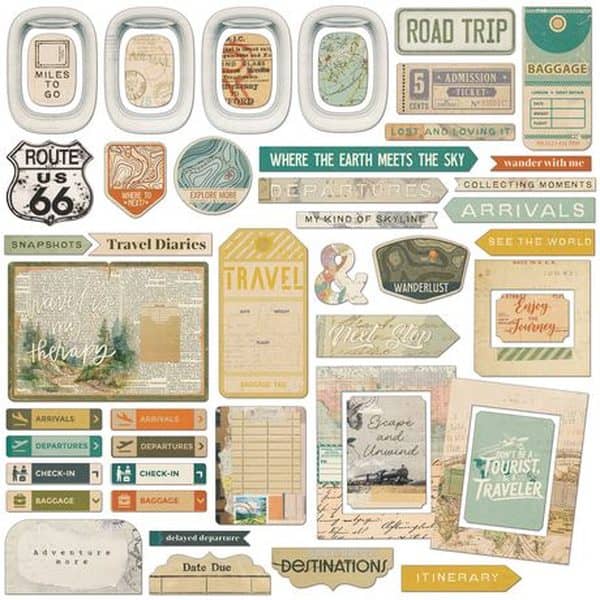Chipboards Travel Diaries 49&Market - Imagen 2
