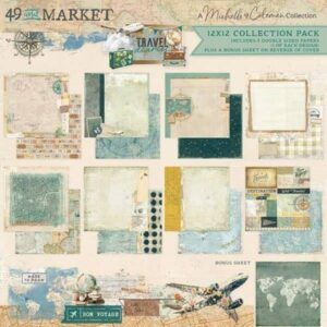 Papeles Scrap Travel Diaries 49&Market 30 x30