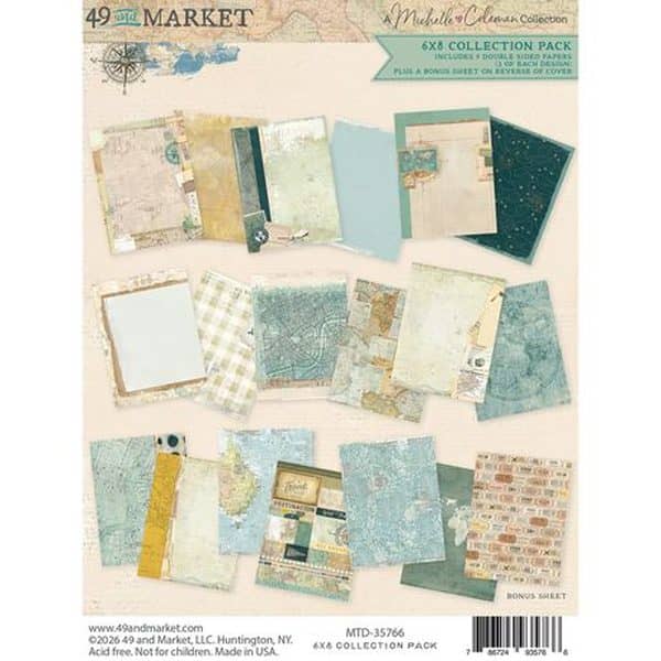 Papeles Scrap Travel Diaries 49&Market 49&Markets 6x8"