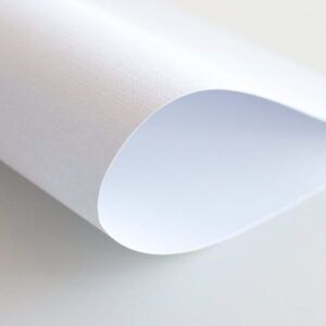 Cartulina blanca premium textura tela12x12 Mintopía