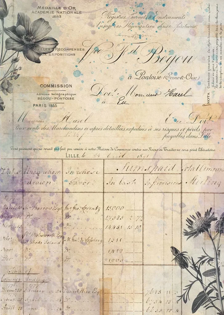 Papel Arroz Herbarium Ledger Botanica Nuneka y Olga Heldwein para 7 dots