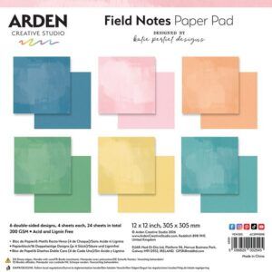 Papeles sólidos Scrap Field Notes 12x12", Katie Pertiet - Arden Creative Studio