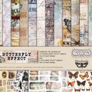 Papeles Scrap Butterfly effect Finnabair para 7 dots 12x12"