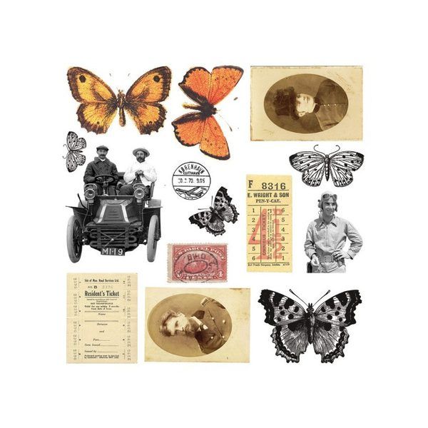 Papeles Scrap Butterfly effect Finnabair para 7 dots 12x12" - Imagen 3