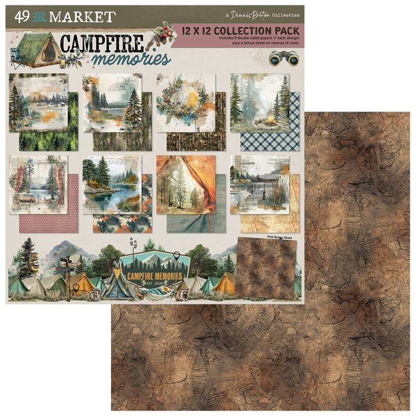Papeles Scrap Campfire Memories 49andMarket 12x12" - Imagen 2