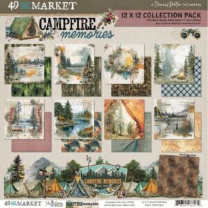 Papeles Scrap Campfire Memories 49andMarket 12x12"