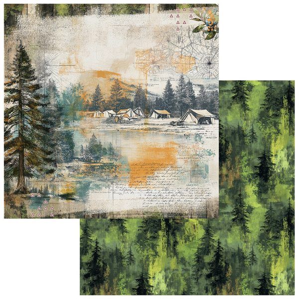 Papeles Scrap Campfire Memories 49andMarket 12x12" - Imagen 10