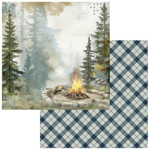 Papeles Scrap Campfire Memories 49andMarket 12x12" - Imagen 7