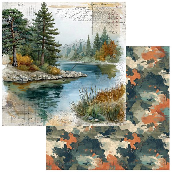 Papeles Scrap Campfire Memories 49andMarket 12x12" - Imagen 5