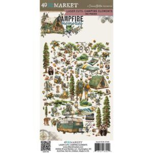 Die cuts camping Campfire Memories Faded Memory  para 49 and Markets