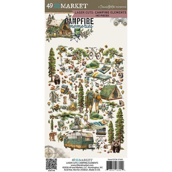 Die cuts camping Campfire Memories Faded Memory para 49 and Markets