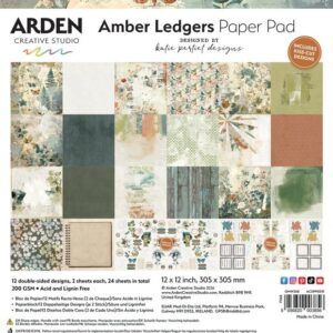 Papeles Scrap Amber Ledgers 12x12", Katie Pertiet - Arden Creative Studio