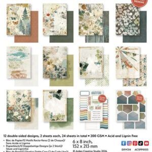 Papeles Scrap Amber Ledgers 6x8", Katie Pertiet - Arden Creative Studio