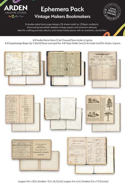Set Ephemera Vintage Markers Bookmarkers - Arden Creative Studio
