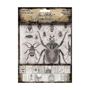 Tim Holtz Halloween papel collage Idea-Ology