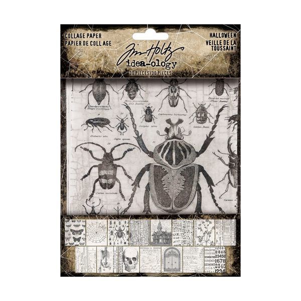 Tim Holtz Halloween papel collage Idea-Ology