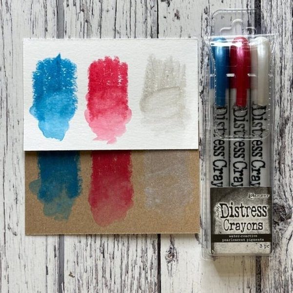 Distress Crayons Holiday Set 5 Pearl - Tim Holtz para Ranger (3 colores) - Imagen 2
