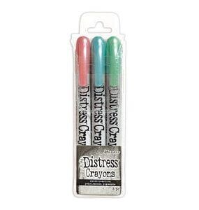 Distress Crayons Holiday Set 6 Pearl - Tim Holtz para Ranger (3 colores)