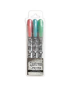 Distress Crayons Holiday Set 6 Pearl - Tim Holtz para Ranger (3 colores)