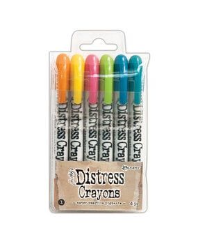 Distress Crayons Set 1 - Tim Holtz para Ranger (6 colores)