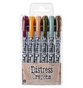 Distress Crayons Set 10 - Tim Holtz para Ranger (6 colores)