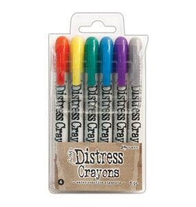 Distress Crayons Set 4 - Tim Holtz para Ranger (6 colores)