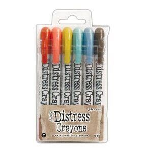 Distress Crayons Set 7 - Tim Holtz para Ranger (6 colores)