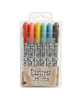 Distress Crayons Set 7 - Tim Holtz para Ranger (6 colores)