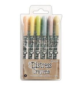 Distress Crayons Set 5 - Tim Holtz para Ranger (6 colores)