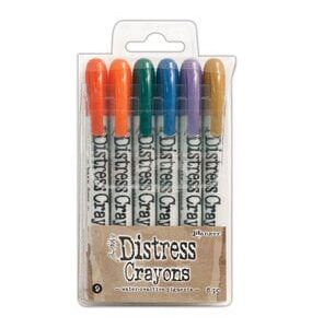 Distress Crayons Set 9 - Tim Holtz para Ranger (6 colores)