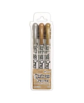 Distress Crayons Set Metallics - Tim Holtz para Ranger (3 colores)